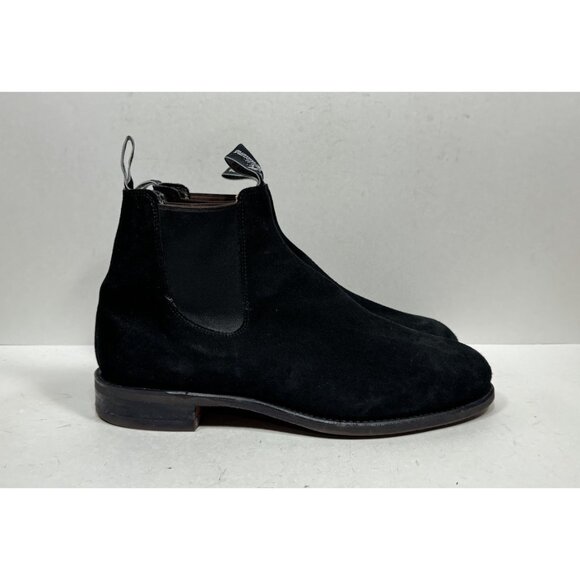 R.M. Williams Craftsman Black Suede Slip on Chelsea Boots Mens Size 13 US / 12 G - Picture 1 of 8